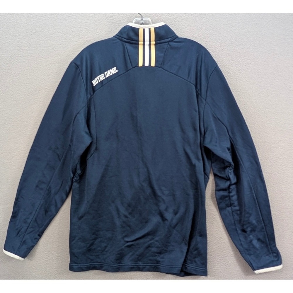 Adidas Notre Dame Fighting Irish 1/4 Zip Pullover Men's Large Navy Blue Athletic - Picture 4 of 11